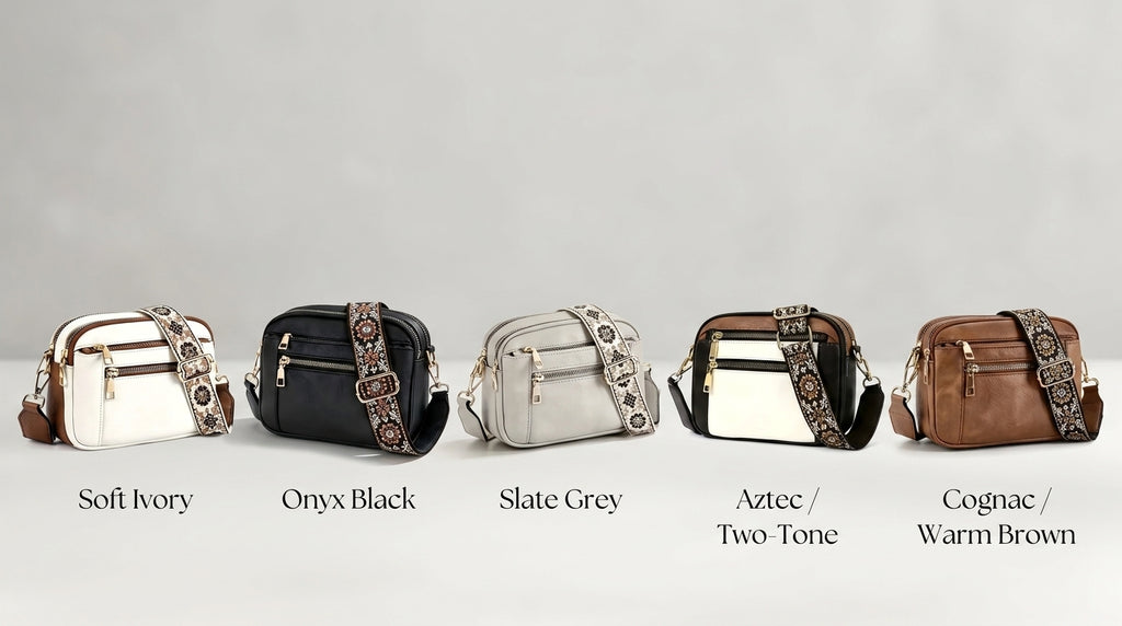 Milan Vegan Leather Multi-Pocket Crossbody Bag