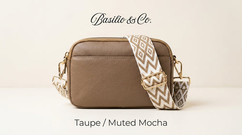 Maya Vegan Leather Woven-Strap Camera Crossbody