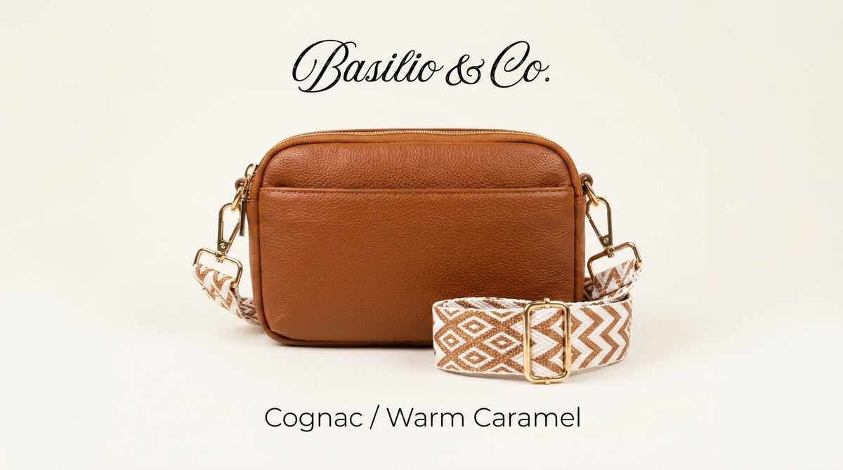 Maya Vegan Leather Woven-Strap Camera Crossbody